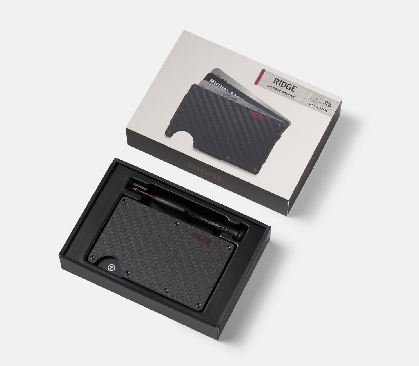 Ridge Wallet - Oxblood Carbon 004