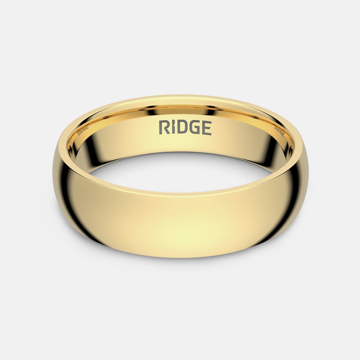 Ridge 6mm Rounded Ring Set - 24K Gold | Tantalum