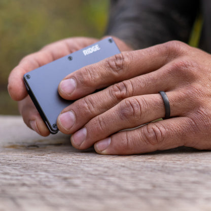 Ridge 4mm Rounded Ring Set - Gunmetal