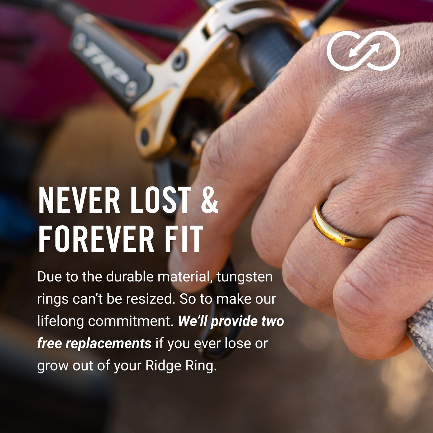 Ridge 4mm Rounded Ring Set - Royal Black