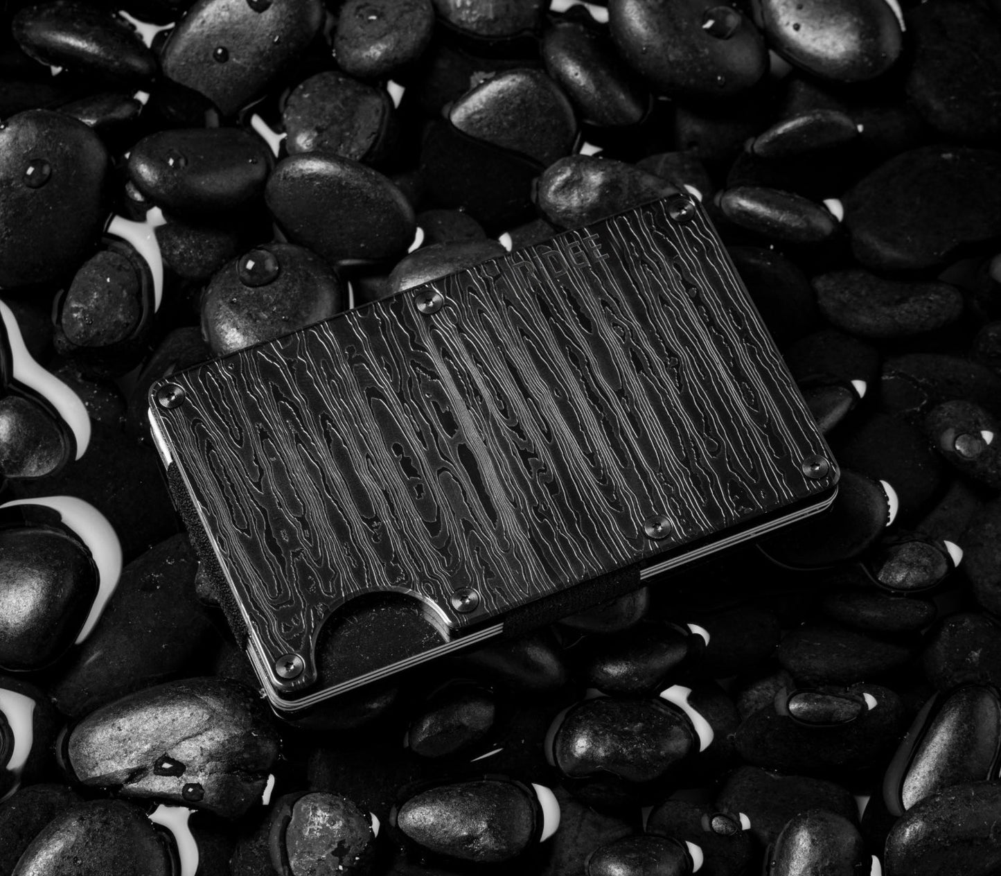 Ridge Wallet - Black Damascus