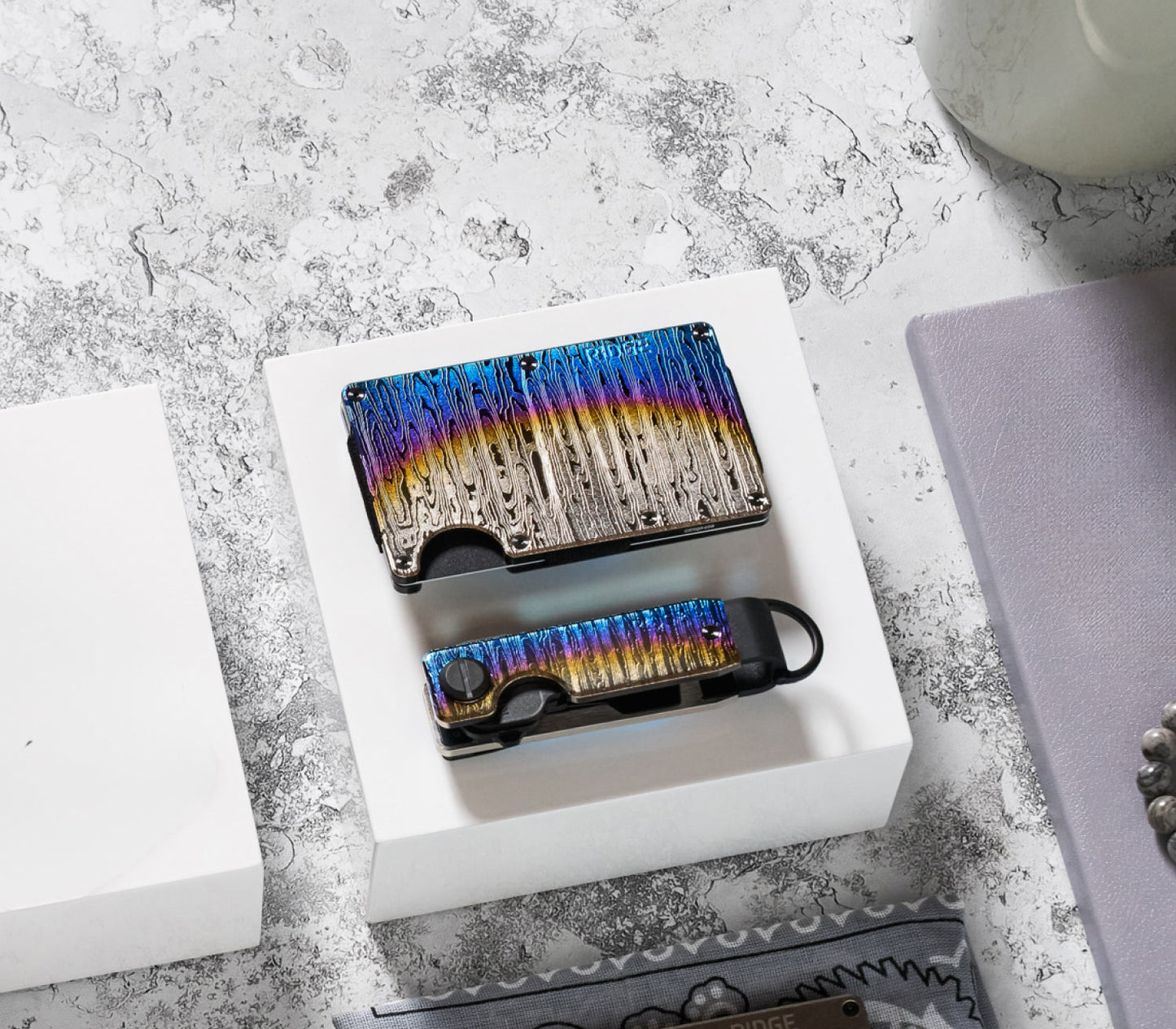 Ridge Wallet - Burnt Damascus