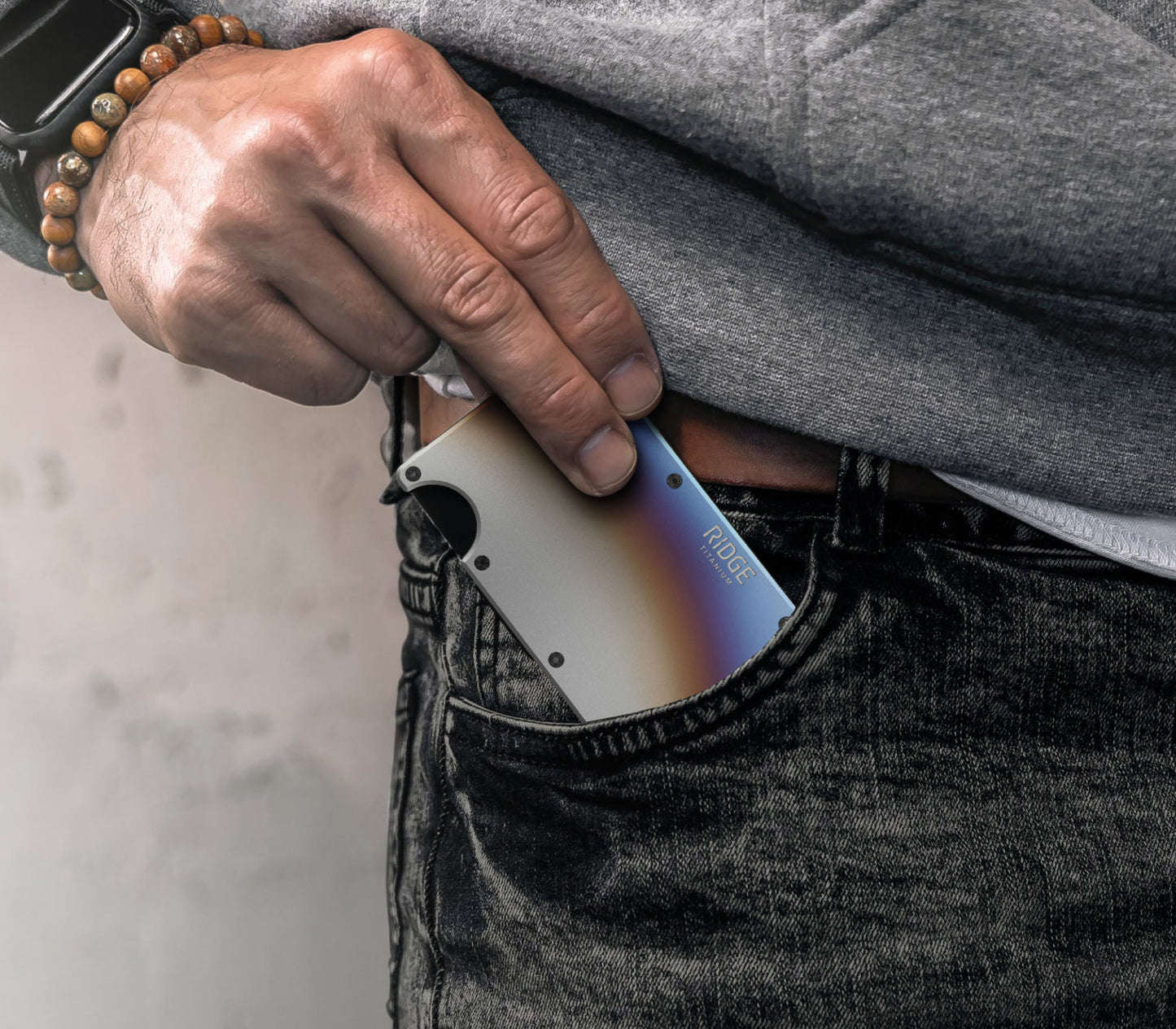 Ridge Wallet - Burnt Titanium