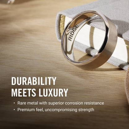 Ridge 6mm Rounded Ring Set - 24K Gold | Tantalum