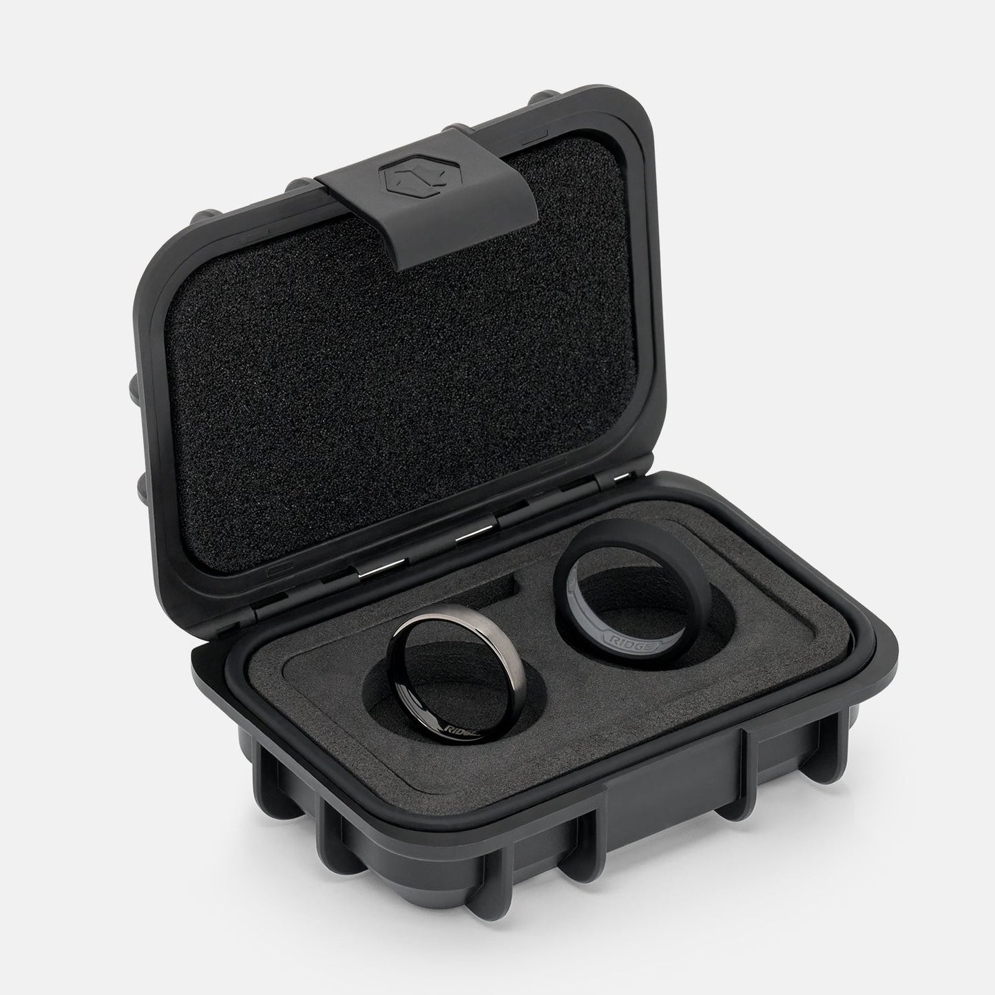 Ridge 4mm Rounded Ring Set - Gunmetal