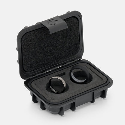 Ridge 4mm Rounded Ring Set - Gunmetal