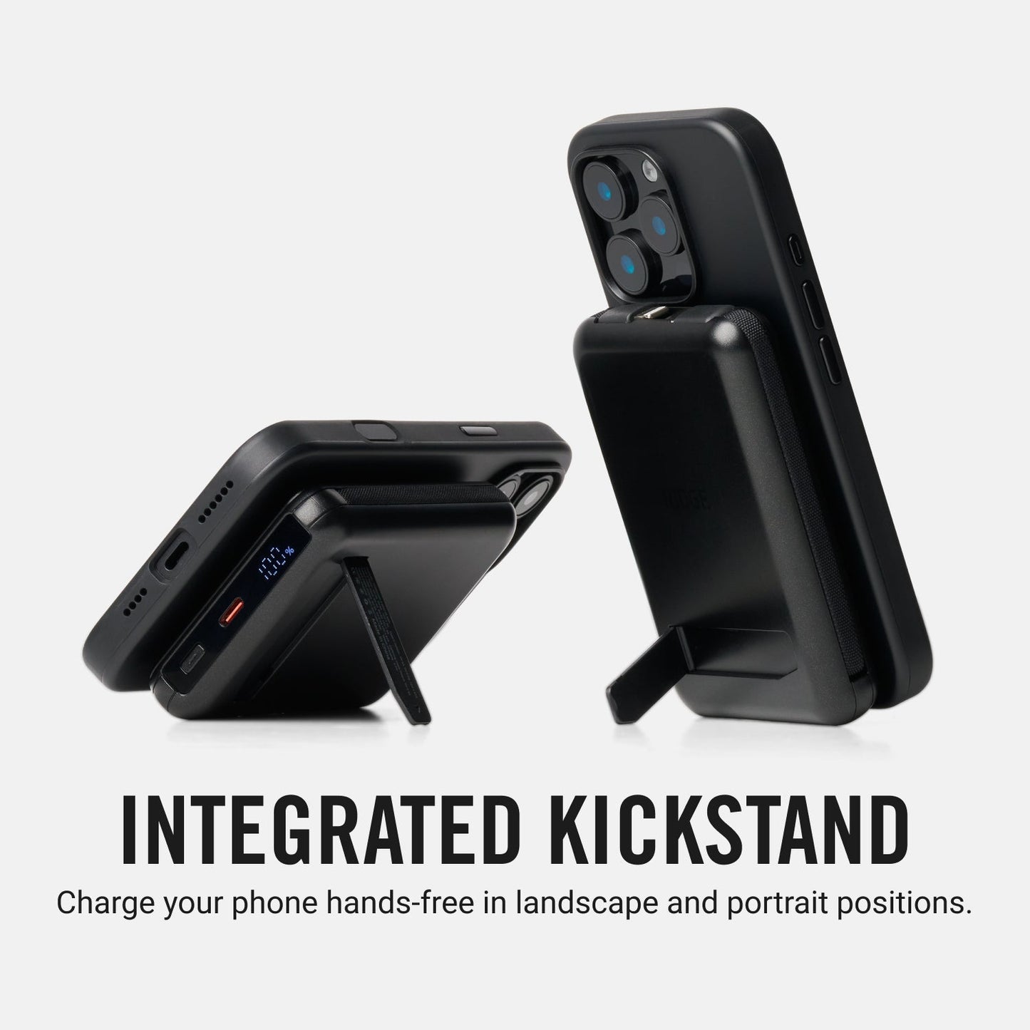 Everyday Charging Kit - iPhone 16 Plus - Midnight Black Leather