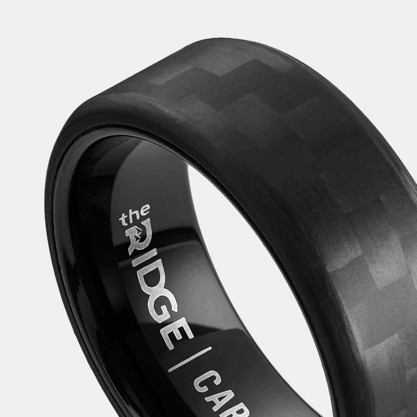 Ridge 8MM Beveled Ring Set - Carbon Fiber 3k