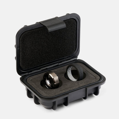 Ridge 8mm Beveled Ring Set - Gunmetal
