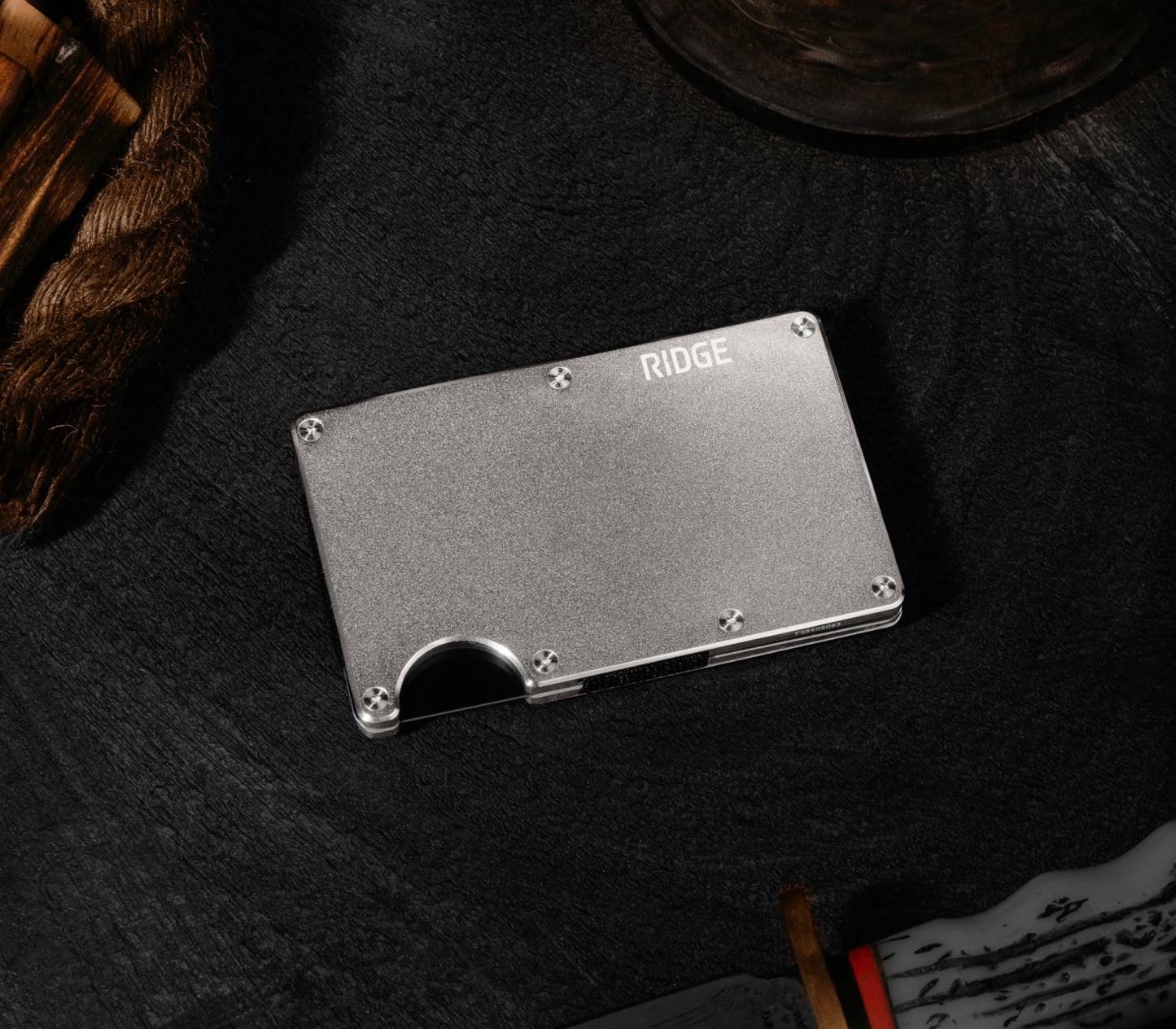 Ridge Wallet - Stonewashed Titanium